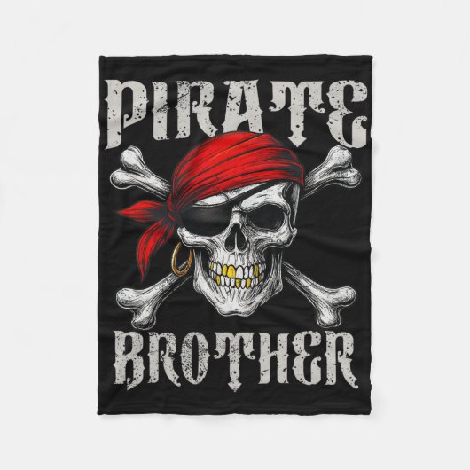 Couverture Polaire Jolly roger Frère Pirate Drapeau Et Crossbon Crâne (Devant)