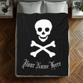 Couverture Polaire Jolly roger personnalisé Pirate personnalisable Cr