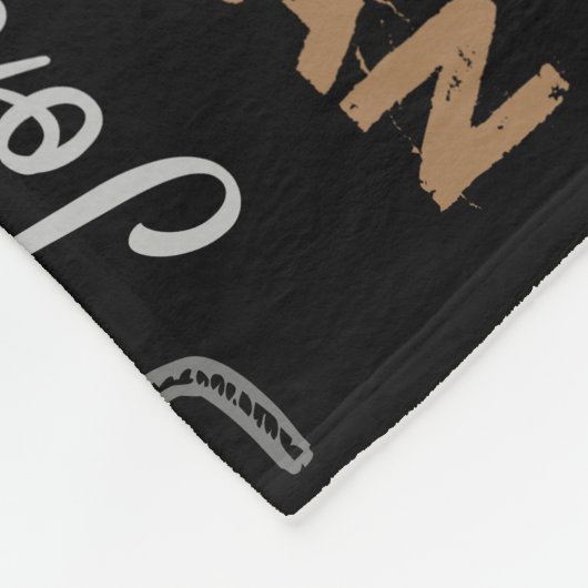 Couverture Polaire Jordanie nom personnalisé noir jaune gris brun (Coin)