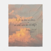 Couverture Polaire Joshua 24:15 Quant à moi et ma... Blanche polaire (Devant)