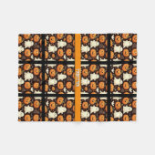 Couverture Polaire Jote Citrouille Ghost Ajouter un nom Halloween Bab (Devant (Horizontal))