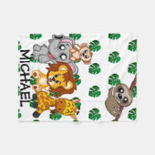 Couverture Polaire Jote Jungle Safari Animal Enfants (Devant (Horizontal))