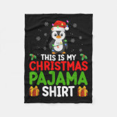 Couverture Polaire Jote Penguin Xmas Éclaira Père Noël C'Est Ma Noël (Devant)