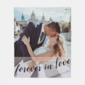 Couverture Polaire Joty Forever In Love Valentine's Day Black Photo (Devant)