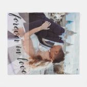 Couverture Polaire Joty Forever In Love Valentine's Day Black Photo (Devant (Horizontal))