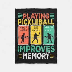 Couverture Polaire Jouer au pickleball améliore la mémoire drôle pick