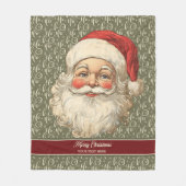 Couverture Polaire Jouer Retro Santa Claus Vacances Jeu Lâche (Devant)