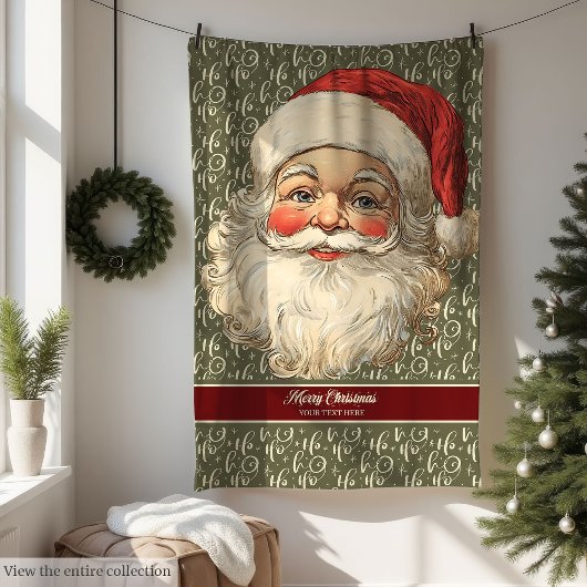 Couverture Polaire Jouer Retro Santa Claus Vacances Jeu Lâche