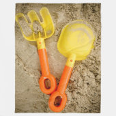 Couverture Polaire Jouets de sable jaune et orange (Devant)