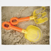 Couverture Polaire Jouets de sable jaune et orange (Devant (Horizontal))