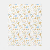 Couverture Polaire Jouets pour bébé à l'aquarelle Cheval à bascule ré (Devant)