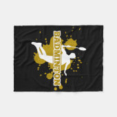 Couverture Polaire Joueur de Badminton (Devant (Horizontal))