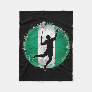 Couverture Polaire Joueur de Badminton Nigeria Drapeau nigérian Niger