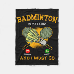 Couverture Polaire Joueur de Badminton Racquet Lover Sportsman Athl