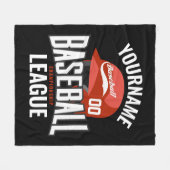 Couverture Polaire Joueur de baseball personnalisé NOM Équipe Champ C (Devant (Horizontal))