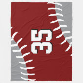 Couverture Polaire joueur de baseball softball de n'importe quelle co (Devant)