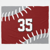 Couverture Polaire joueur de baseball softball de n'importe quelle co (Devant (Horizontal))