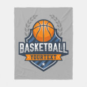 Couverture Polaire Joueur de basket AJOUTER LE NOM Varsity School Tea (Devant)