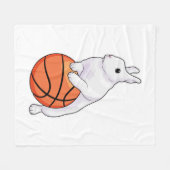 Couverture Polaire Joueur de basket-ball Bunny (Devant (Horizontal))