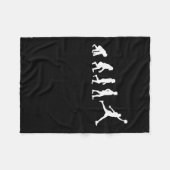 Couverture Polaire Joueur de basket-ball Champion de l'évolution (Devant (Horizontal))