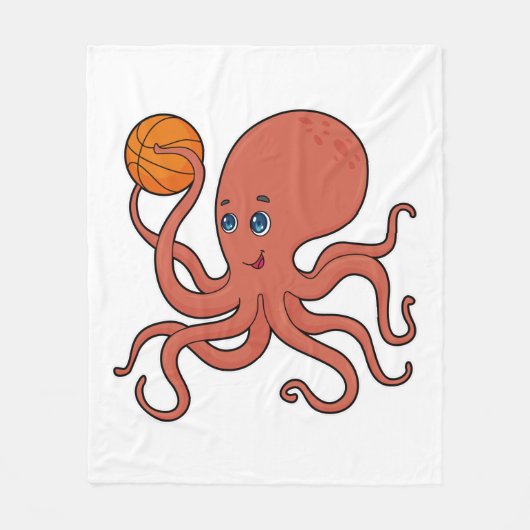Couverture Polaire Joueur de basket-ball Octopus (Devant)