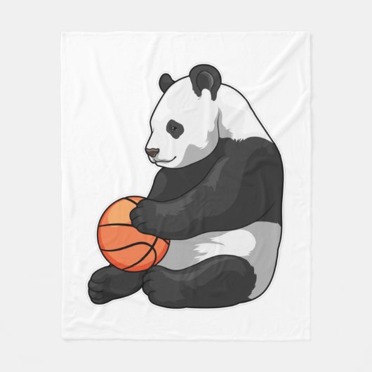 Couverture Polaire Joueur de basket-ball Panda (Devant)