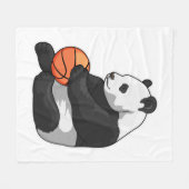 Couverture Polaire Joueur de basket-ball Panda (Devant (Horizontal))