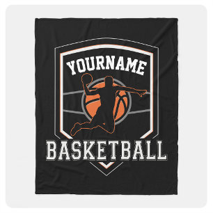 Couverture Polaire Joueur de basket-ball personnalisé NOM Équipe de b