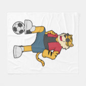 Couverture Polaire Joueur de football de Tiger (Devant (Horizontal))