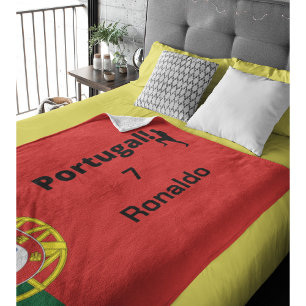 Couverture Polaire Joueur de football portugais personnalisable