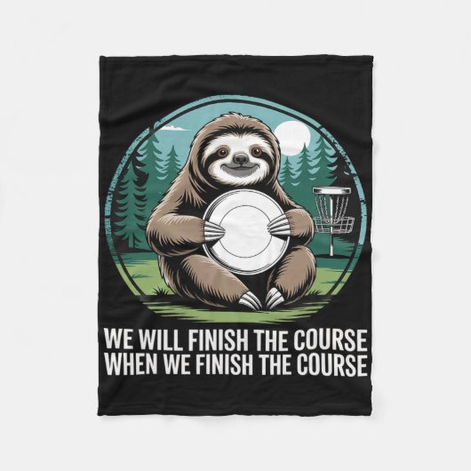 Couverture Polaire Joueur de golf frisbee paresseux Rétro Kawaii Disc (Devant)