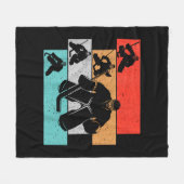 Couverture Polaire Joueur de hockey sur glace (Devant (Horizontal))