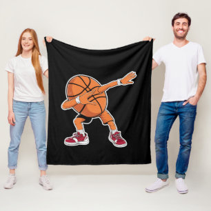Couverture Polaire Joueur de sport drôle Balle de basketball Dabbing