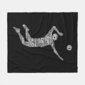 Couverture Polaire Joueur de volley-ball garçons Jeunes Hommes  (Devant (Horizontal))