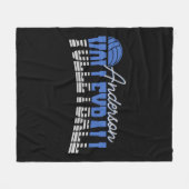 Couverture Polaire Joueur de volley-ball personnalisé AJOUTER UN NOM (Devant (Horizontal))