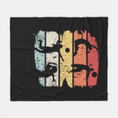 Couverture Polaire Joueur de volley-ball rétro (Devant (Horizontal))