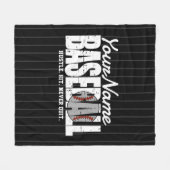 Couverture Polaire Joueur d'équipe de baseball rétro AJOUTER NOM Pins (Devant (Horizontal))