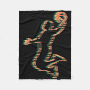 Couverture Polaire Joueurs de basket-ball Vintage cool Slam Dunk Coac