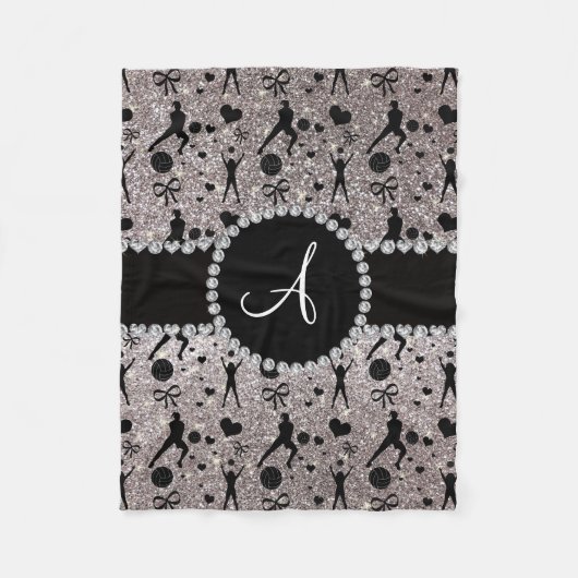 Couverture Polaire Joueurs de volley-ball en argent Monogram parties  (Devant)