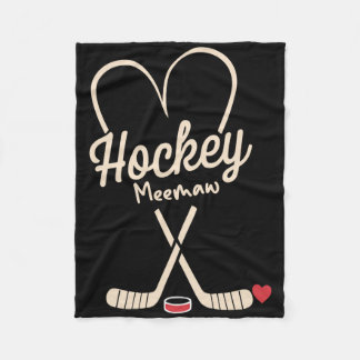 Couverture Polaire Joueuse de hockey Meemaw cœur