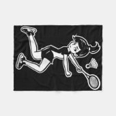 Couverture Polaire Joueuse de la navette de badminton (Devant (Horizontal))