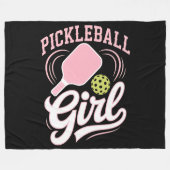 Couverture Polaire Joueuse de pickleball fille (Devant (Horizontal))
