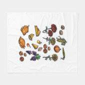 Couverture Polaire Jour d'Action de grâce attributs automne Classic T (Devant (Horizontal))