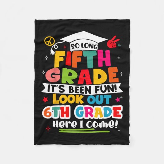 Couverture Polaire Jour De 5E Année Diplômée Garçons Filles Ki (Devant)