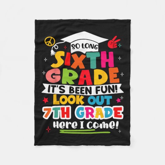 Couverture Polaire Jour De 6E Année Diplômée Garçons Filles Ki (Devant)