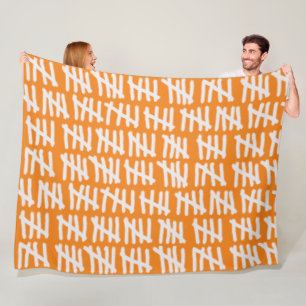 Couverture Polaire Jour de comptage Motif blanc sur n'importe quelle