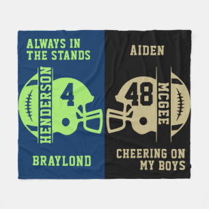 Couverture Polaire Jour de football noir et or