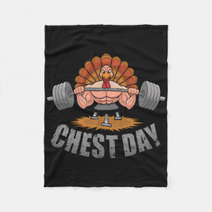 Couverture Polaire Jour de la dinde de Thanksgiving Gym humour forme
