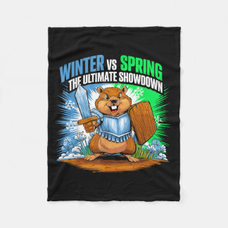 Couverture Polaire Jour de la marmotte drôle hiver printemps sarcasme