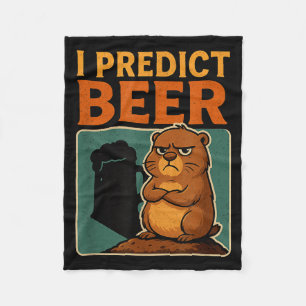 Couverture Polaire Jour de la marmotte Je prédit bière Marmotte grinc